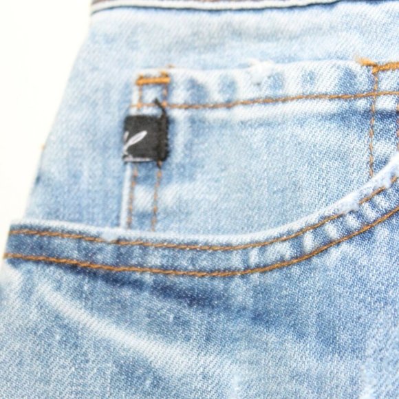 KanCan Button Fly Cut Off Jean Shorts Light Hi Rise Distressed Size Large H12810 - Picture 6 of 12